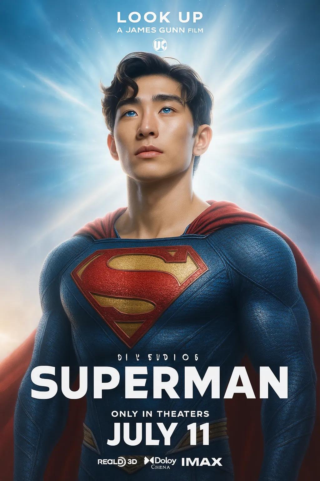 Superman 2025 Movie Poster AI generated image example