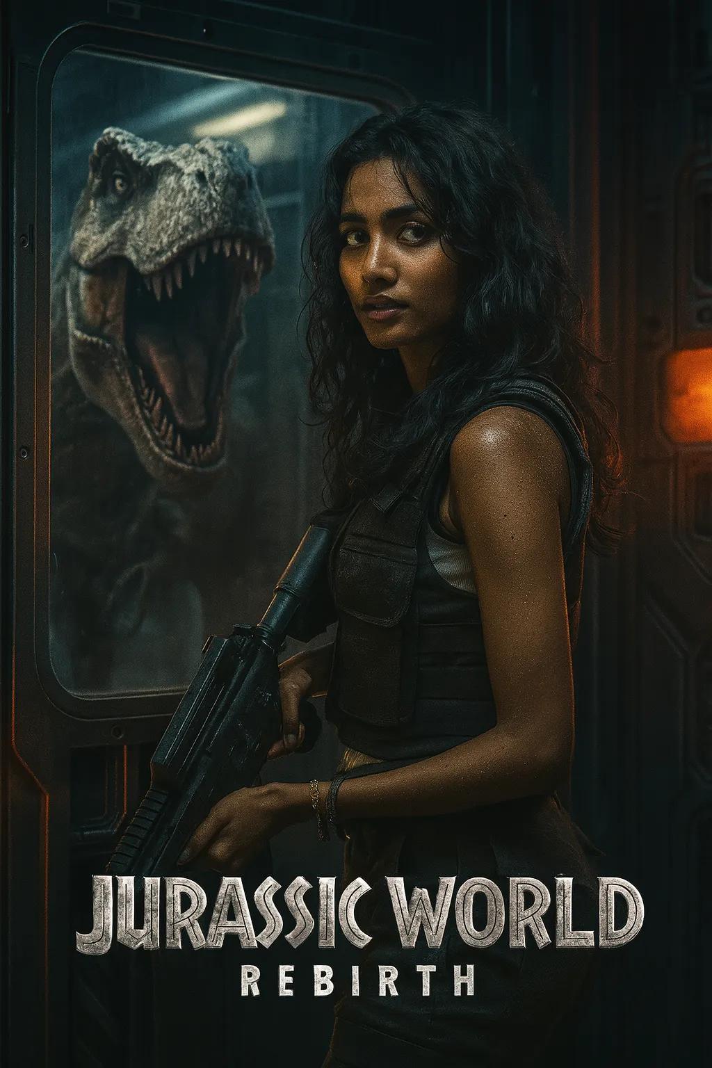 Jurassic World Movie Poster AI generated image example