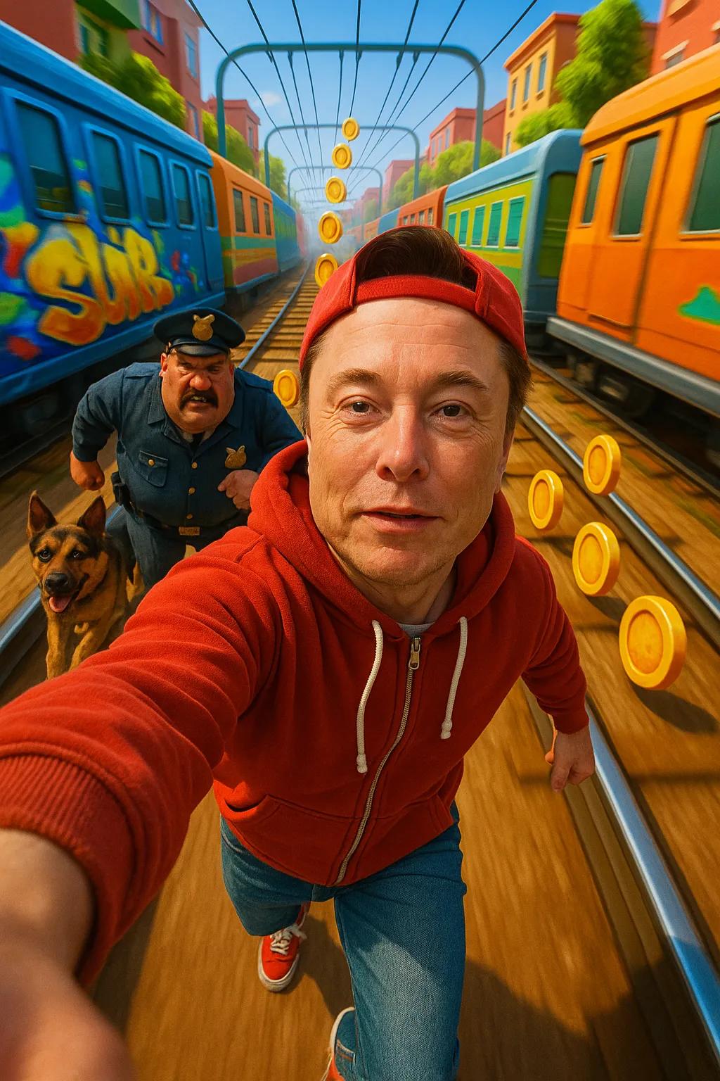 Subway Surfers AI generated image example