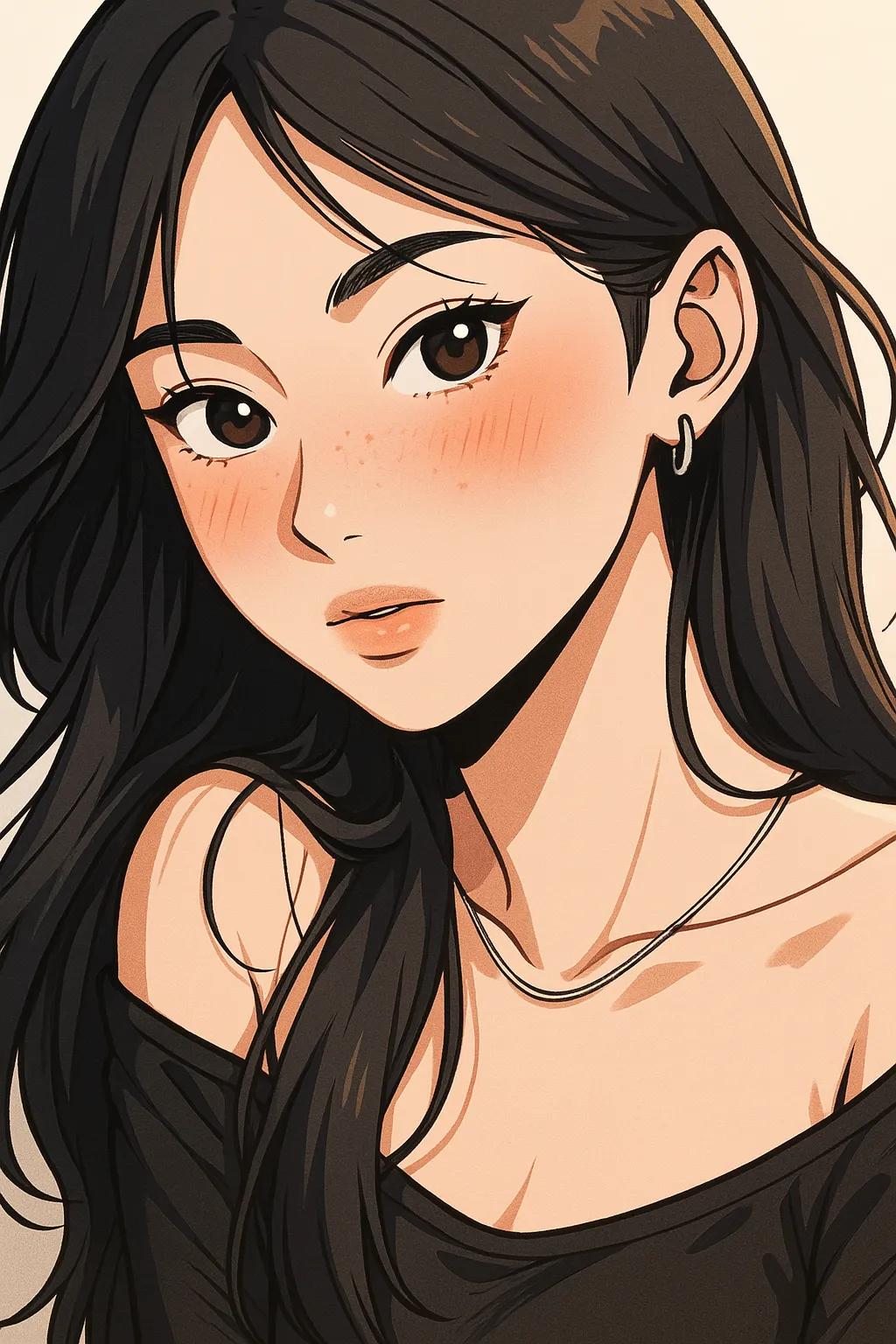 Webtoon Illustration Style AI generated image example