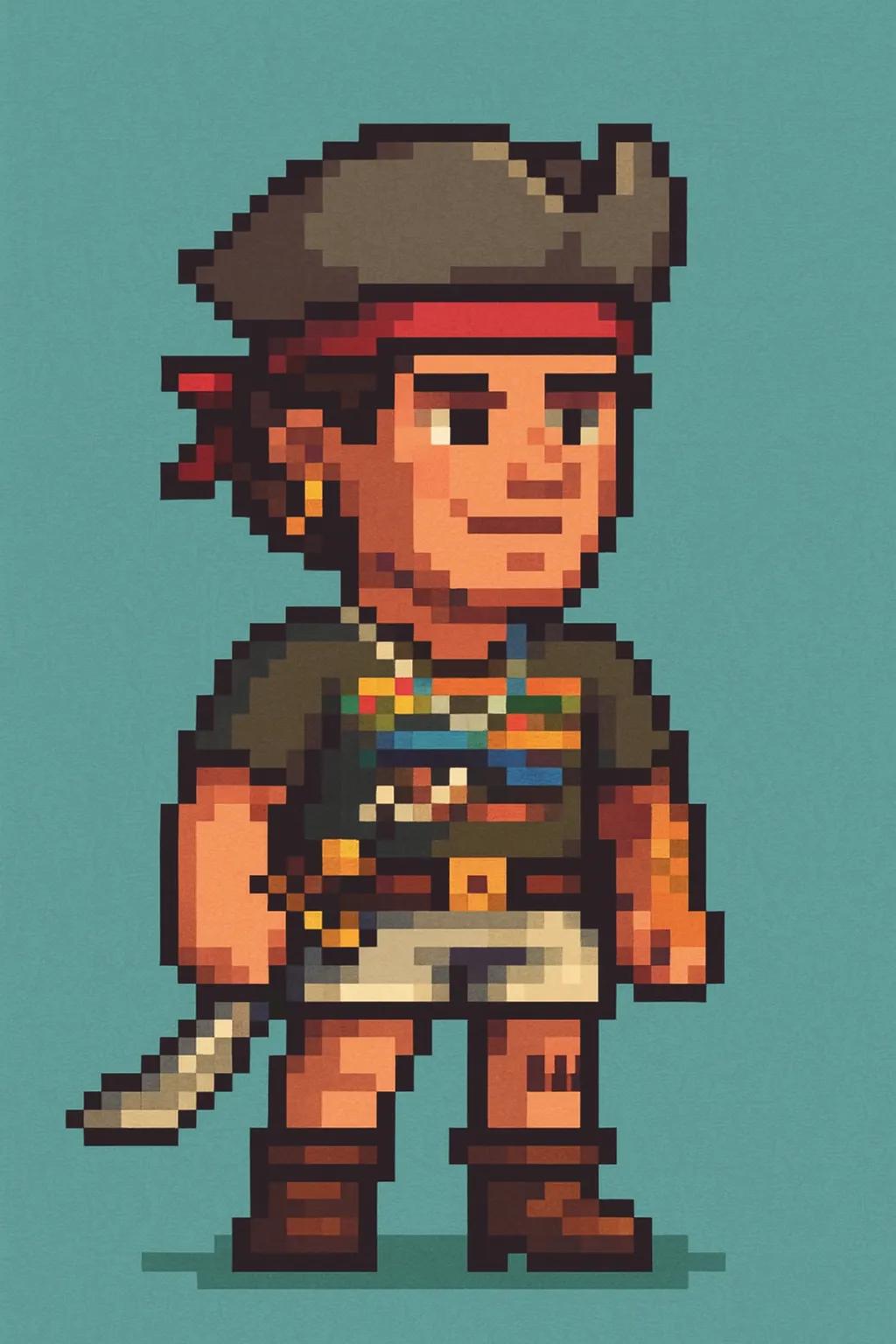 Pixel RPG Character AI generated image example