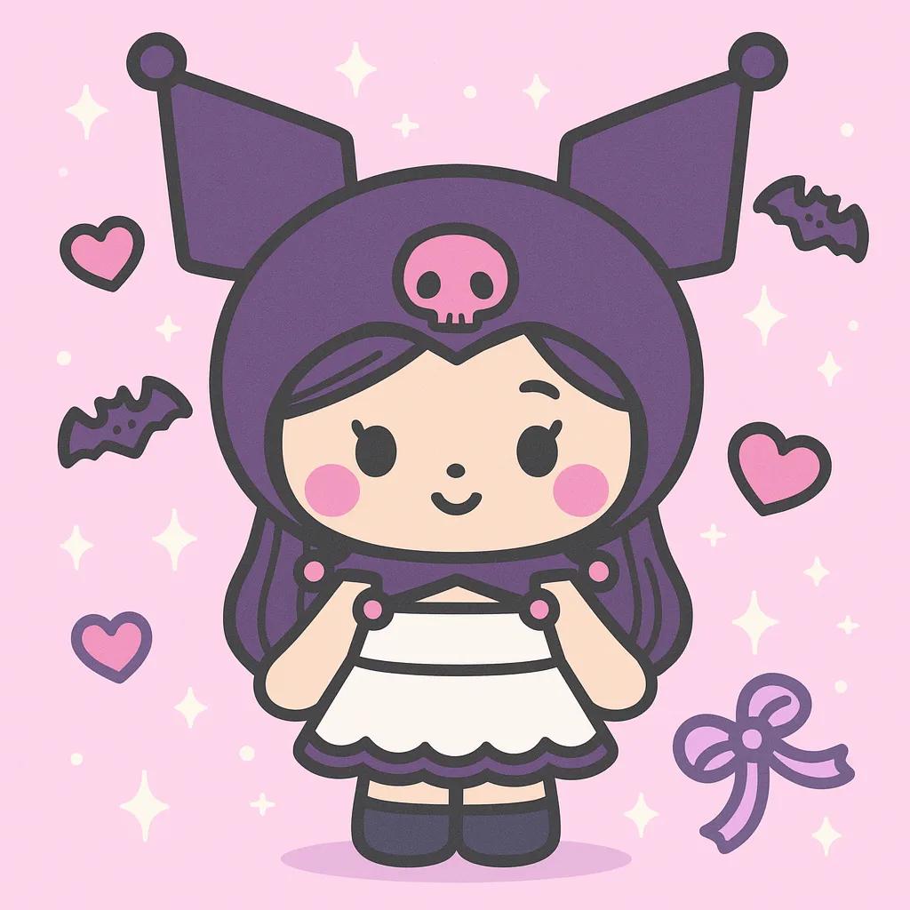Kuromi Style Character AI generated image example