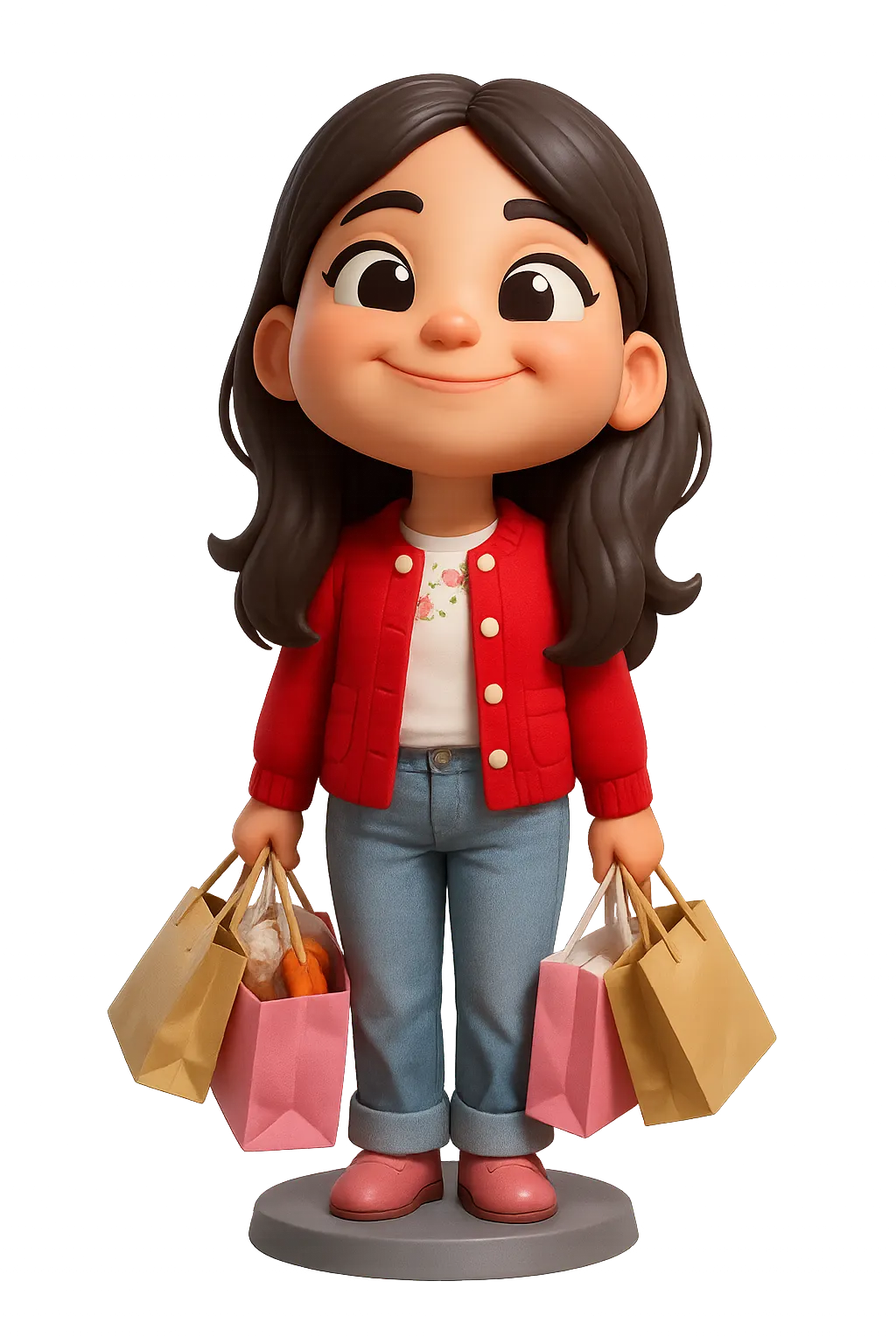 3D Bobblehead Character AI generated image example
