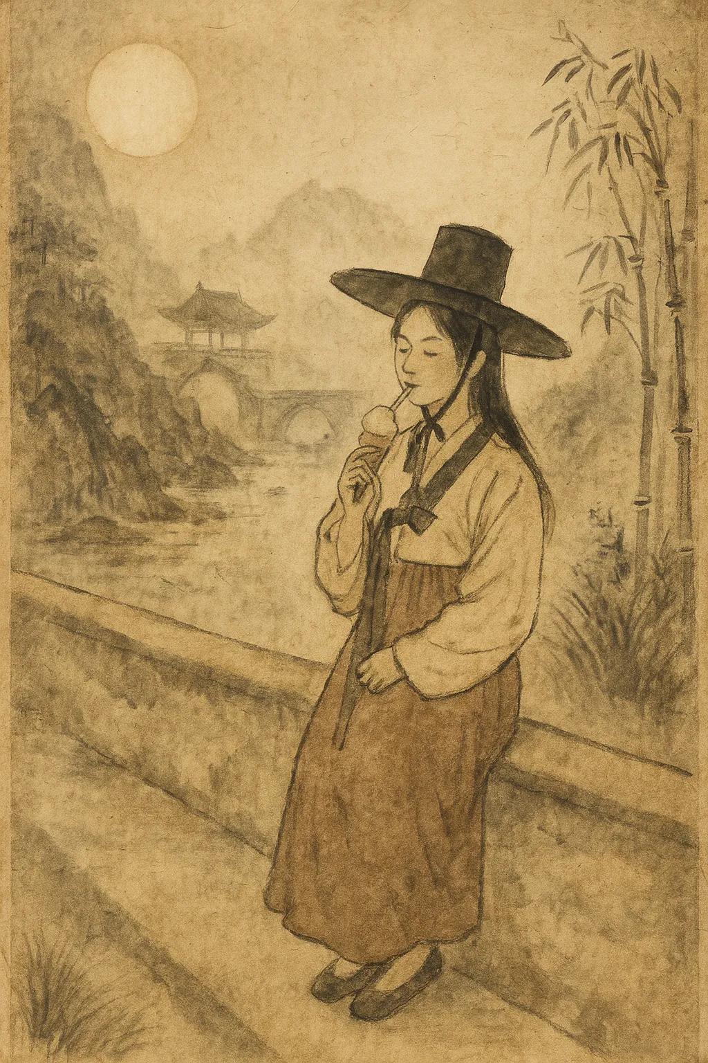 Korean Minhwa Style AI generated image example