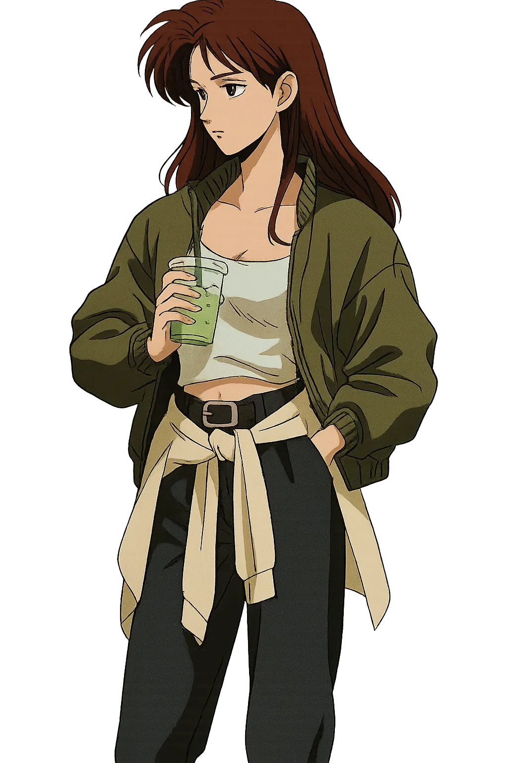 Japanese Anime 90s Style Character AI generated image example