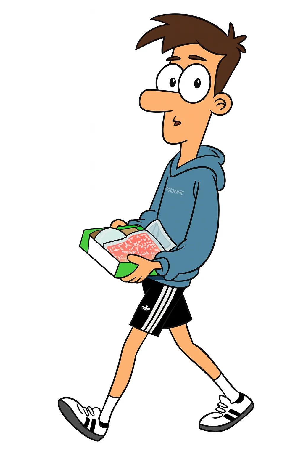 Phineas and Ferb Cartoon Character AI generated image example