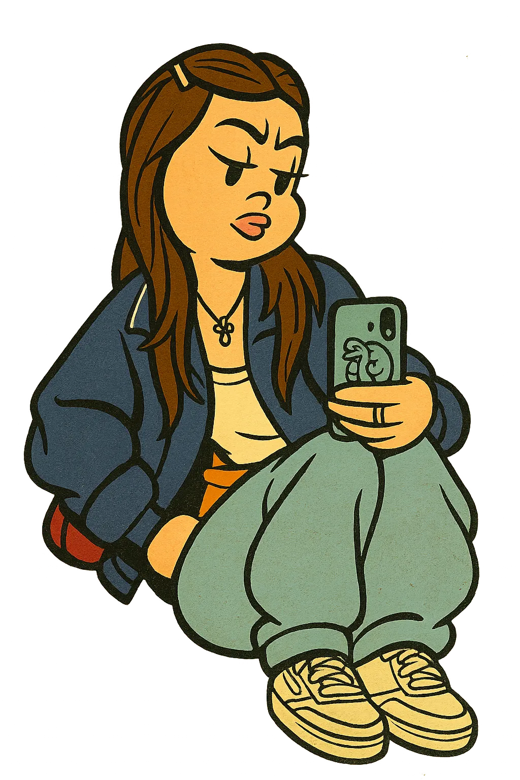 Retro Cartoon Style Character AI generated image example