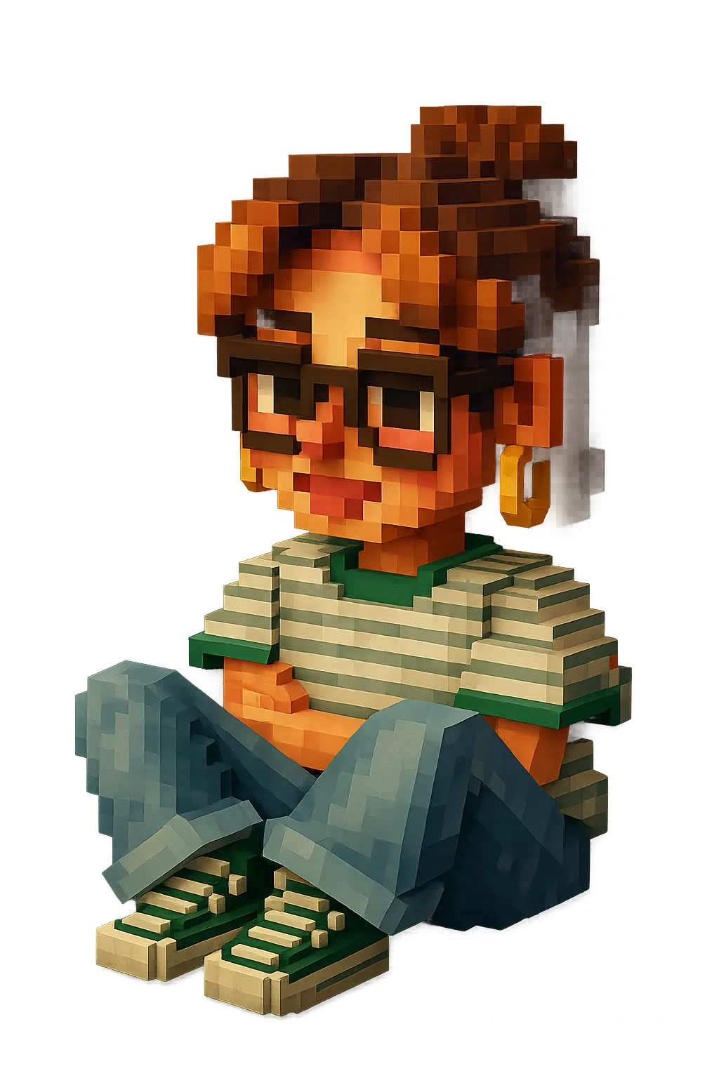 Retro Voxel Character AI generated image example