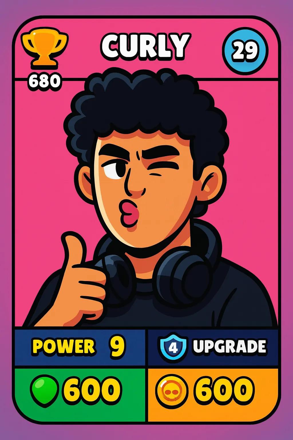 Brawl Stars character card AI generated image example