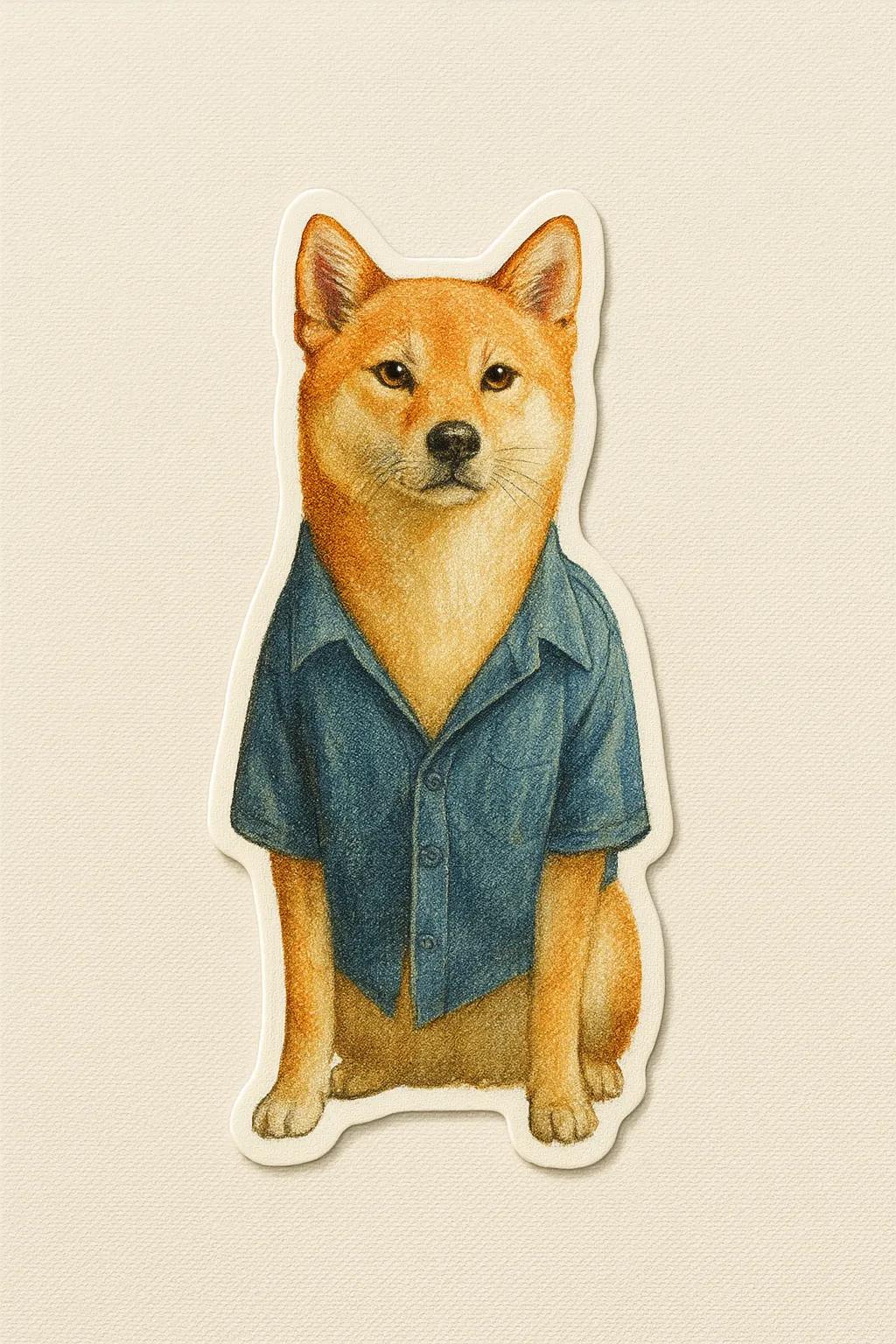 Pet Doppelgänger Sticker AI generated image example