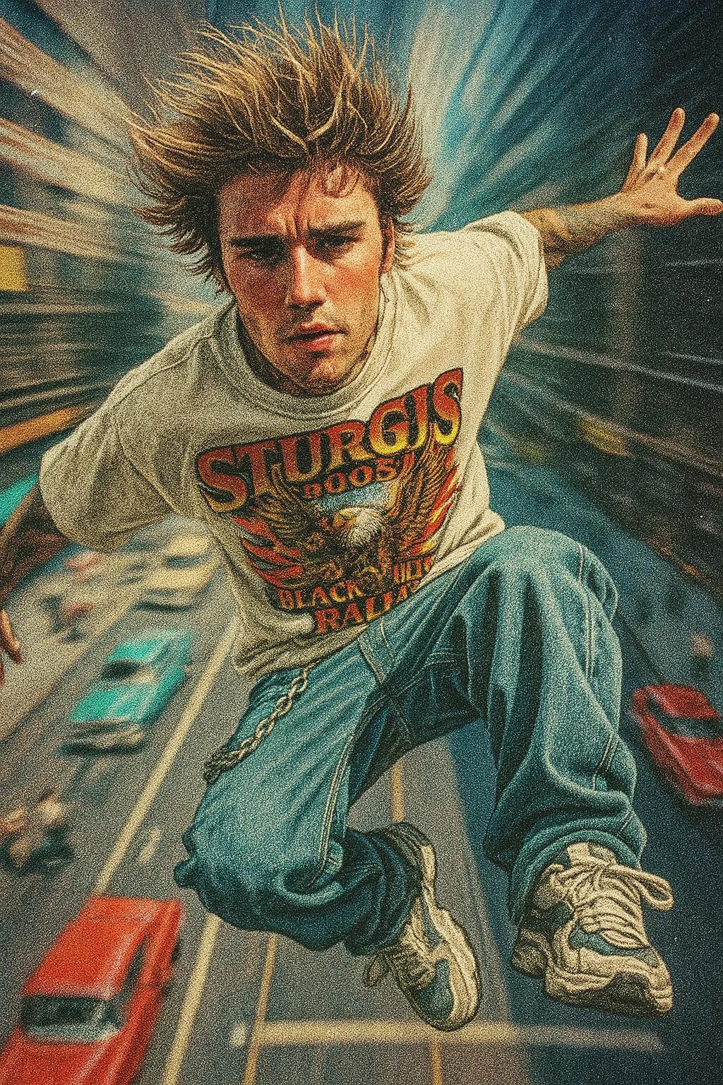 Y2K Action Shot AI generated image example
