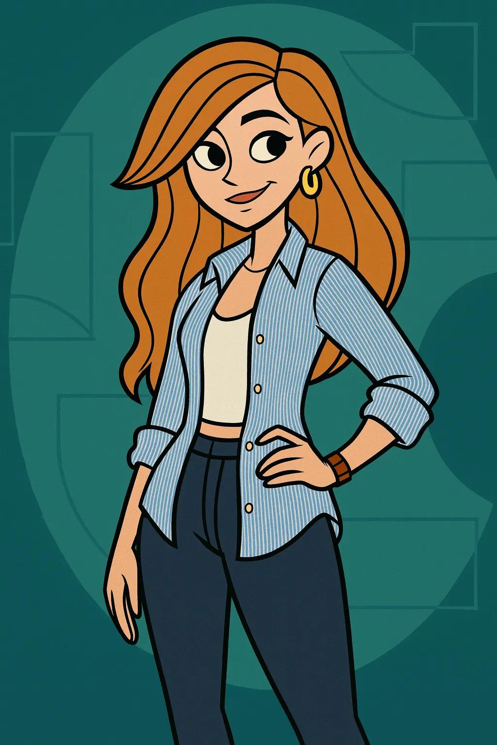 Kim Possible Cartoon Character AI generated image example