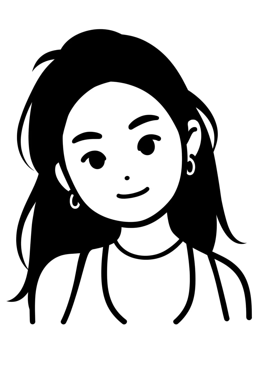 Simple Caricature AI generated image example
