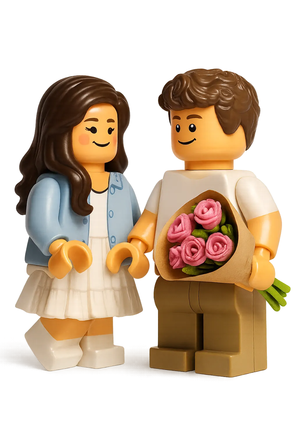 Couple LEGO Minifigure AI generated image example