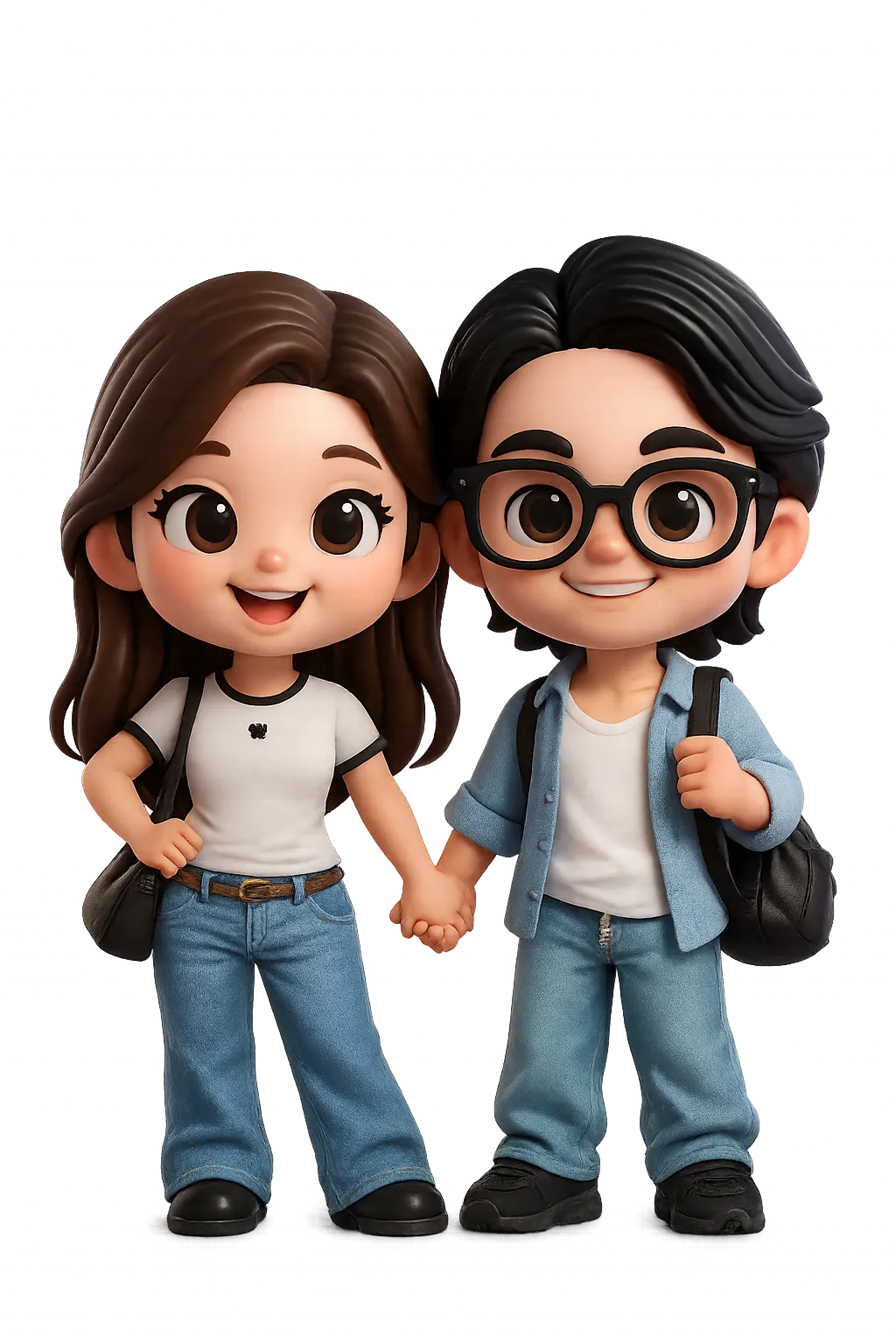 Couple Chibi Doll AI generated image example