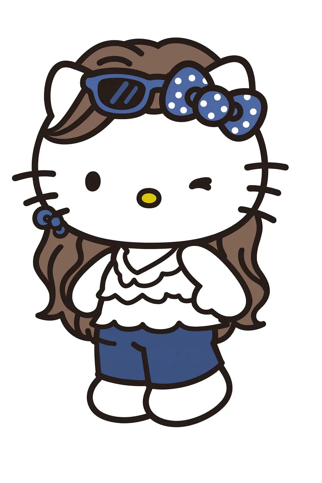 Hello Kitty AI generated image example