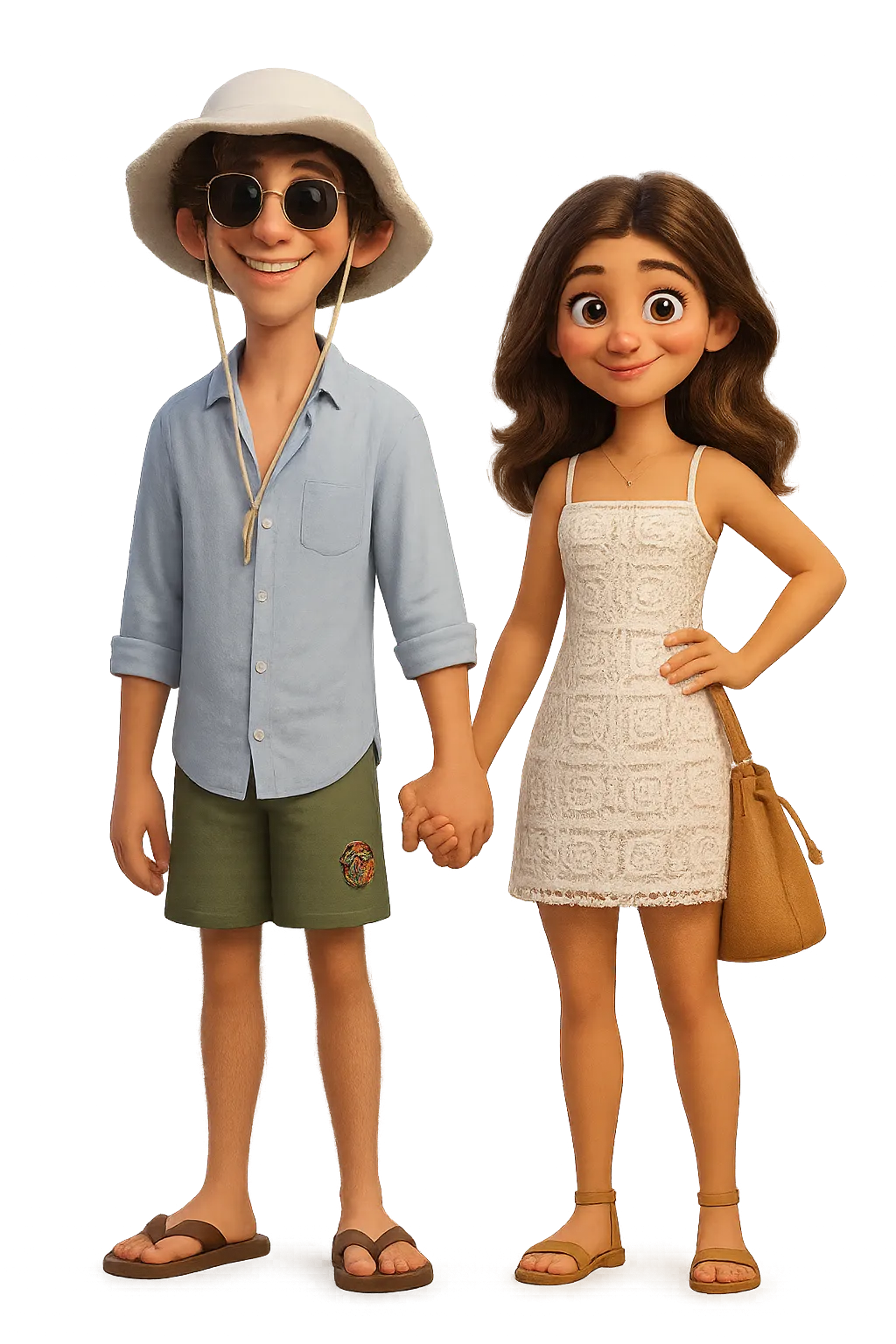Couple 3D Disney Pixar Cartoon Character AI generated image example