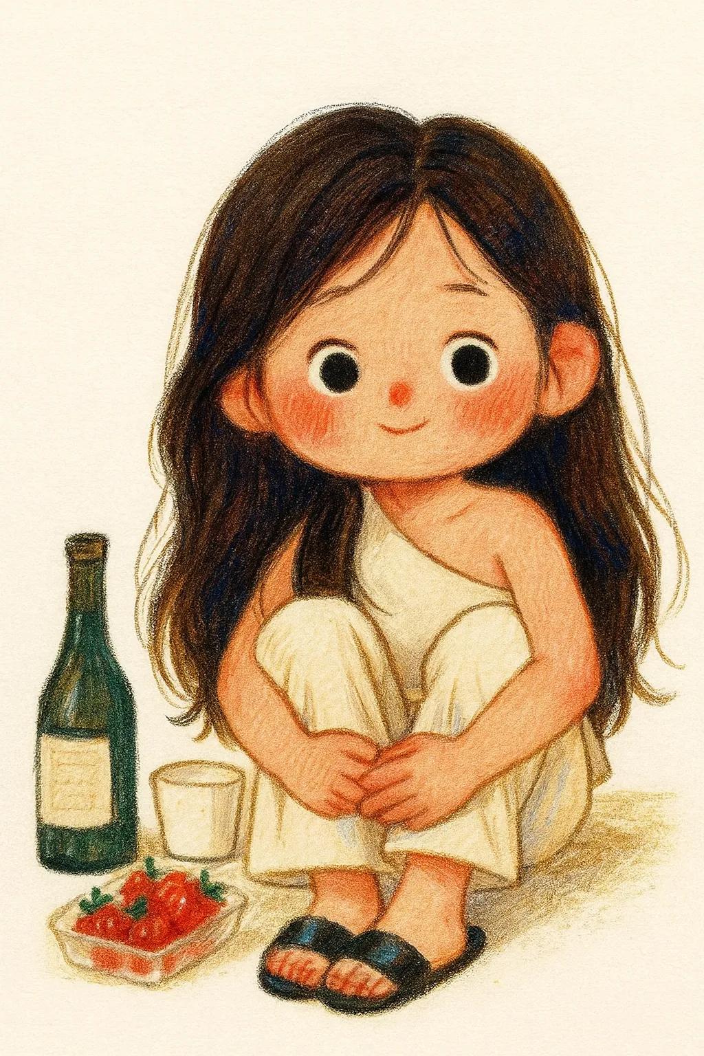 Crayon Drawing Character AI generated image example