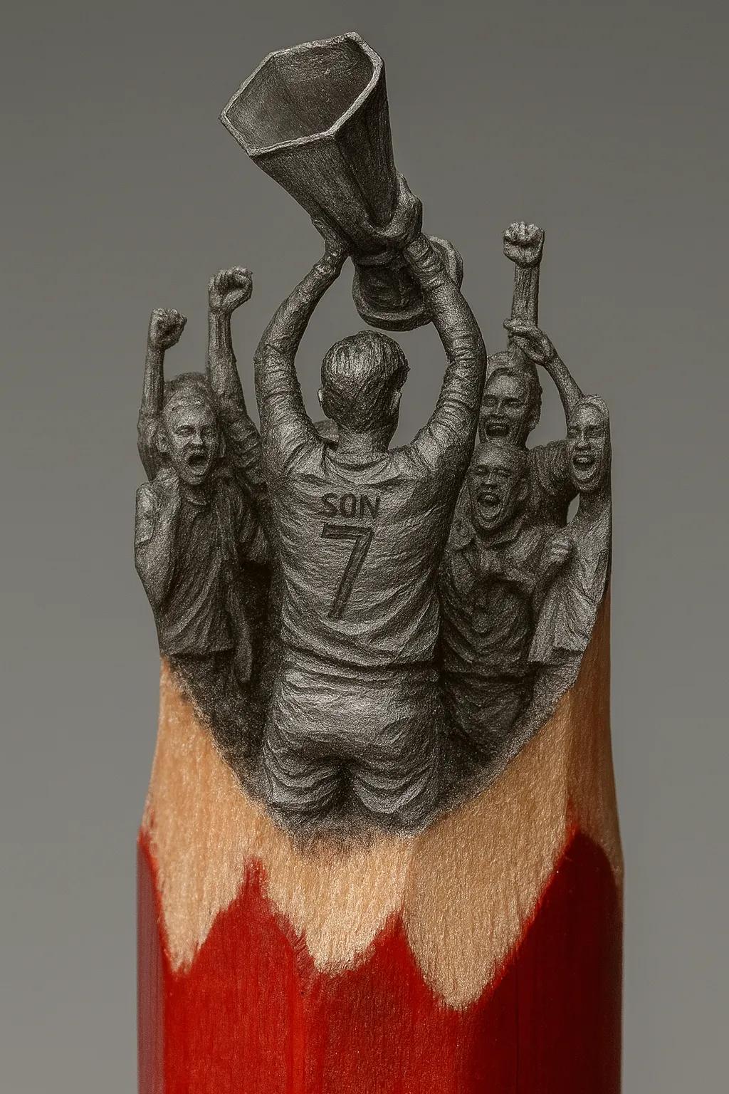Pencil Carving Sculpture AI generated image example