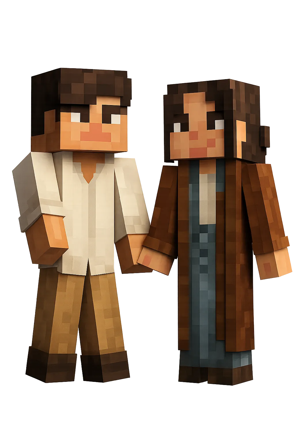 Couple Minecraft Characters AI generated image example