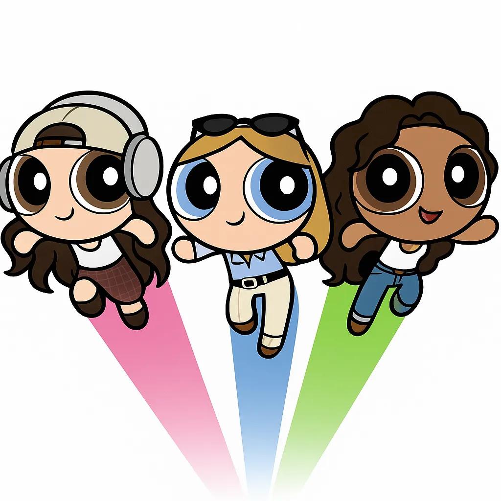 Powerpuff Girls Trio AI generated image example