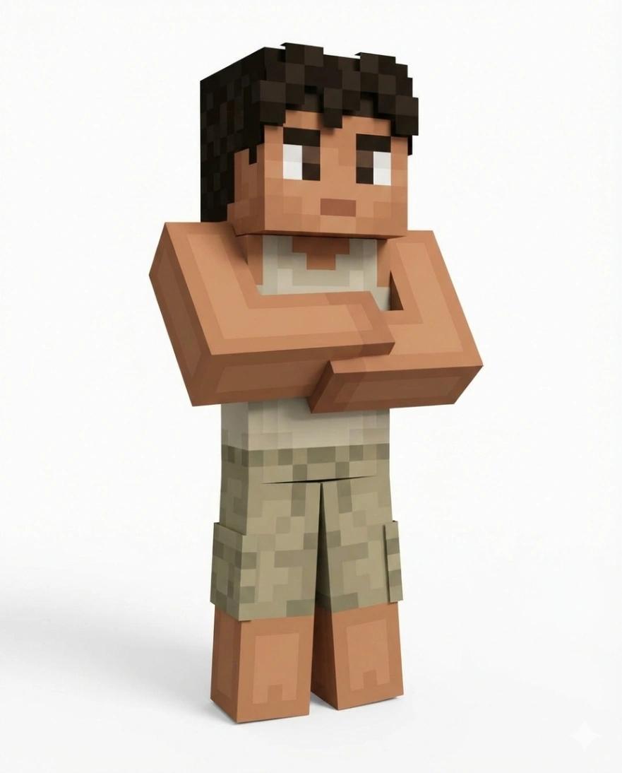 Minecraft Character AI generated image example