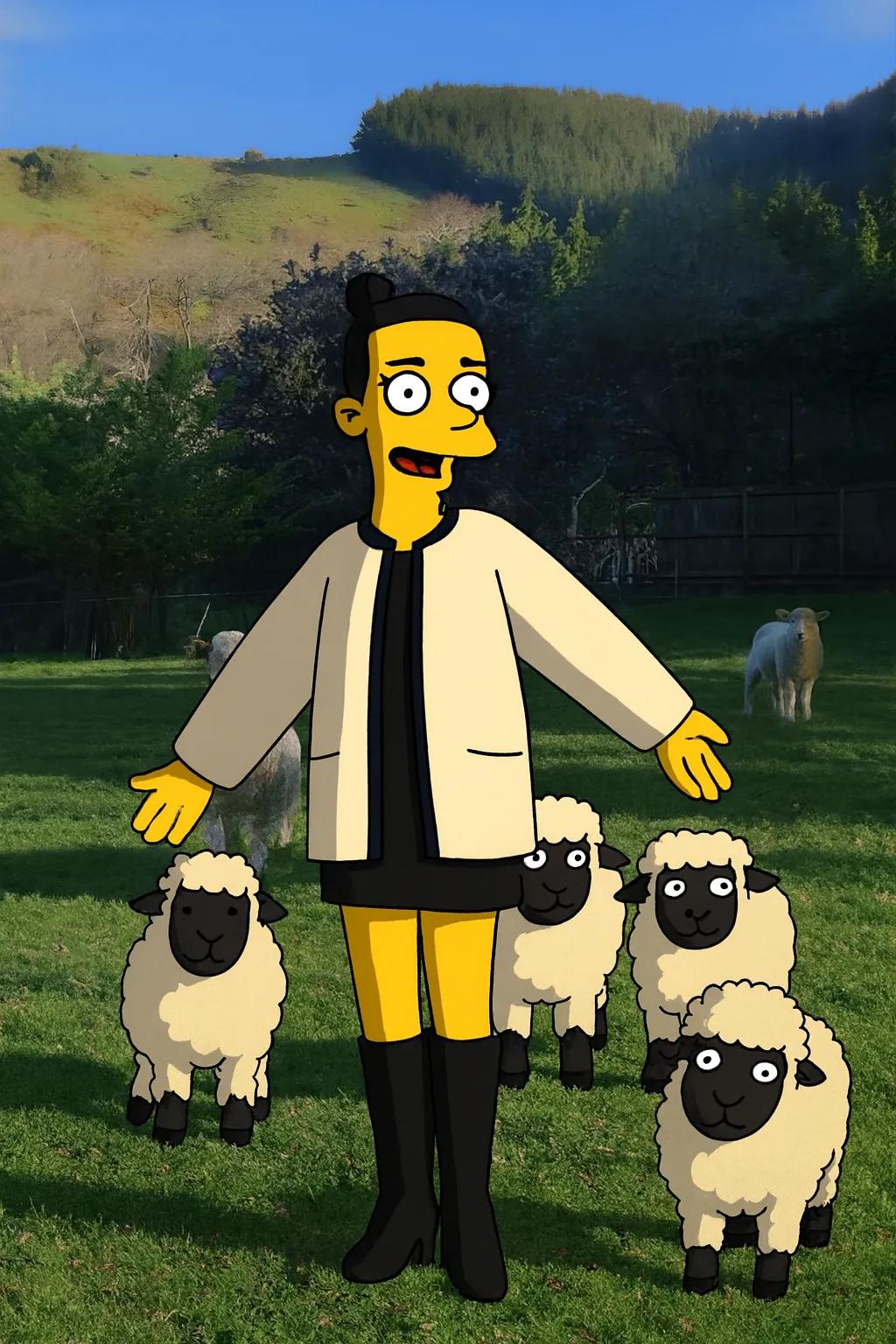 The Simpsons Character (Only Replace Person) AI generated image example