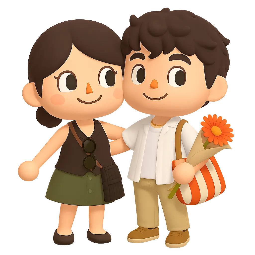 Couple Animal Crossing Villager (Hugging) AI generated image example
