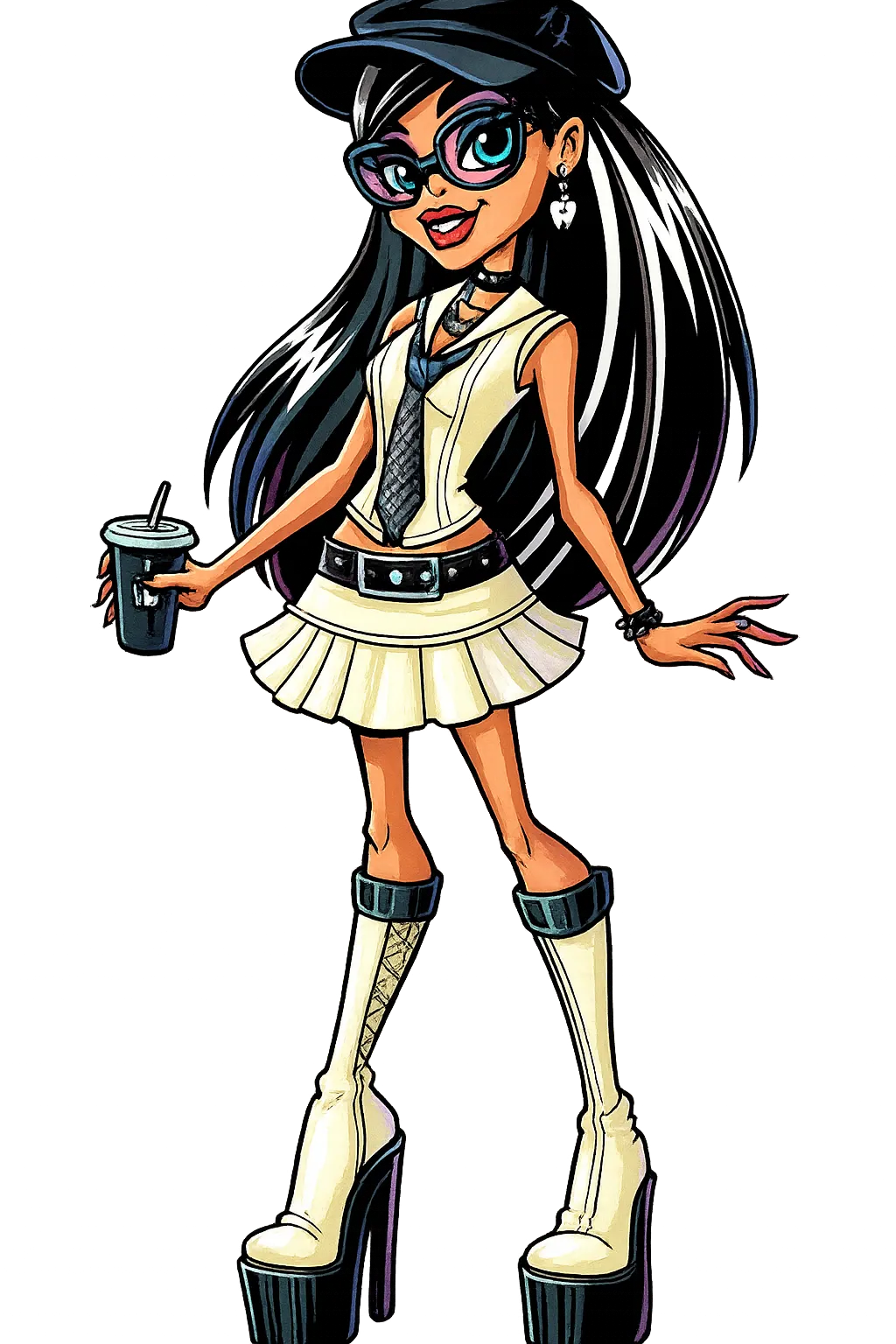 Monster High Cartoon Character AI generated image example