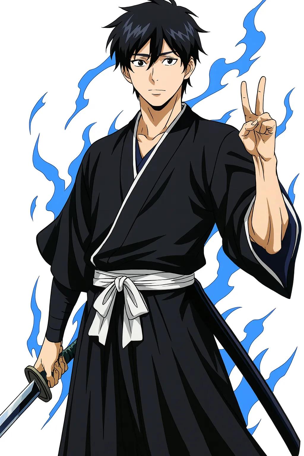 Bleach Anime Character AI generated image example