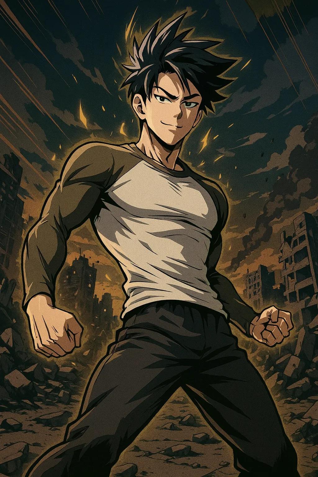 One Punch Man Anime Character AI generated image example