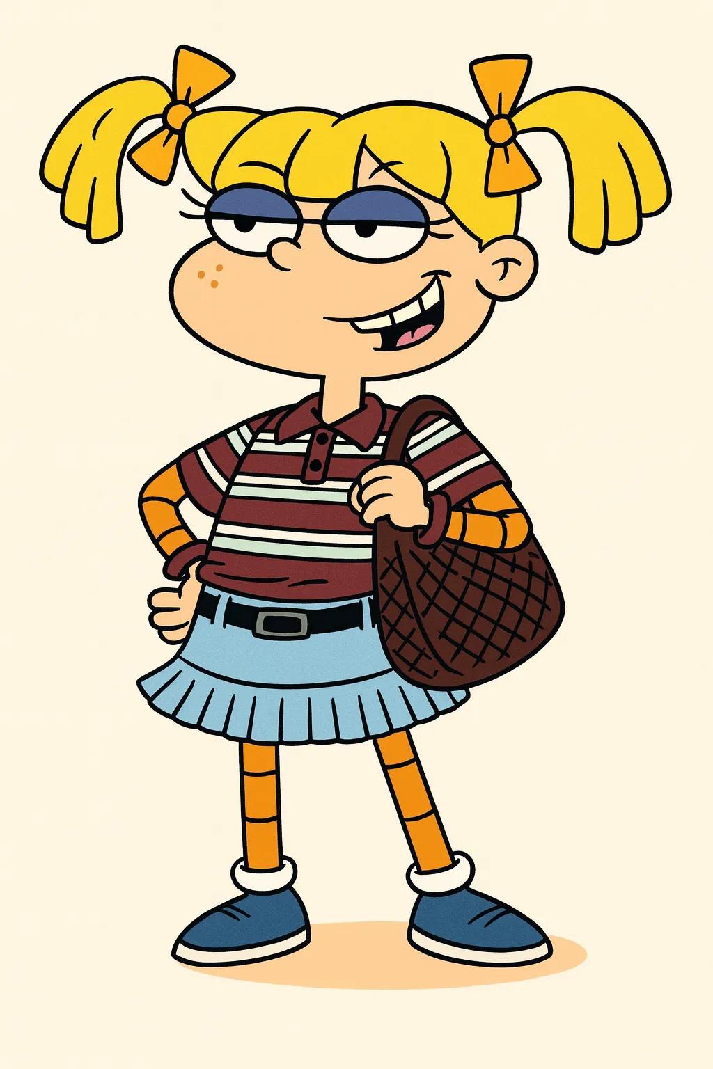 Angelica Pickles Cartoon Character AI generated image example