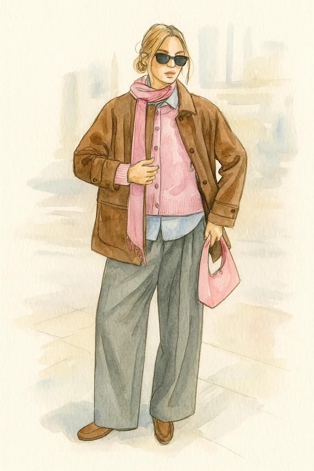 Watercolor Fashion Illustration AI generated image example