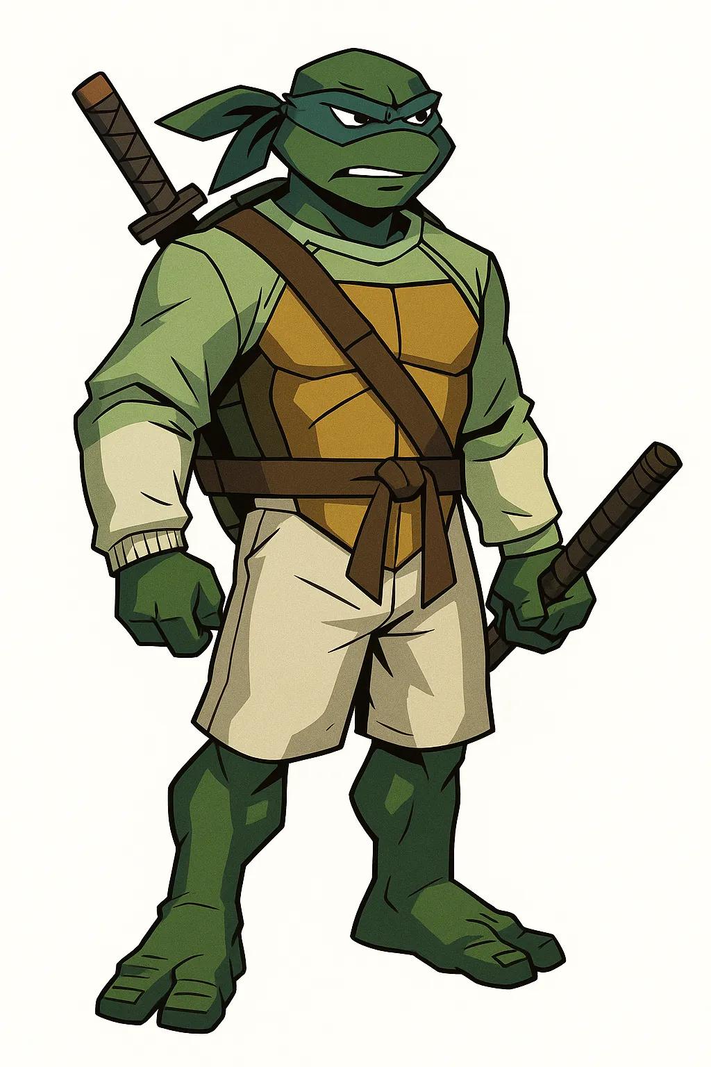 Teen Mutant Ninja Turtles Cartoon Character AI generated image example