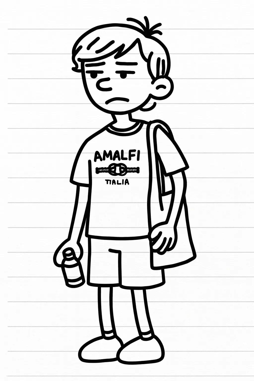 The Diary of a Wimpy Kid Novel Character AI generated image example