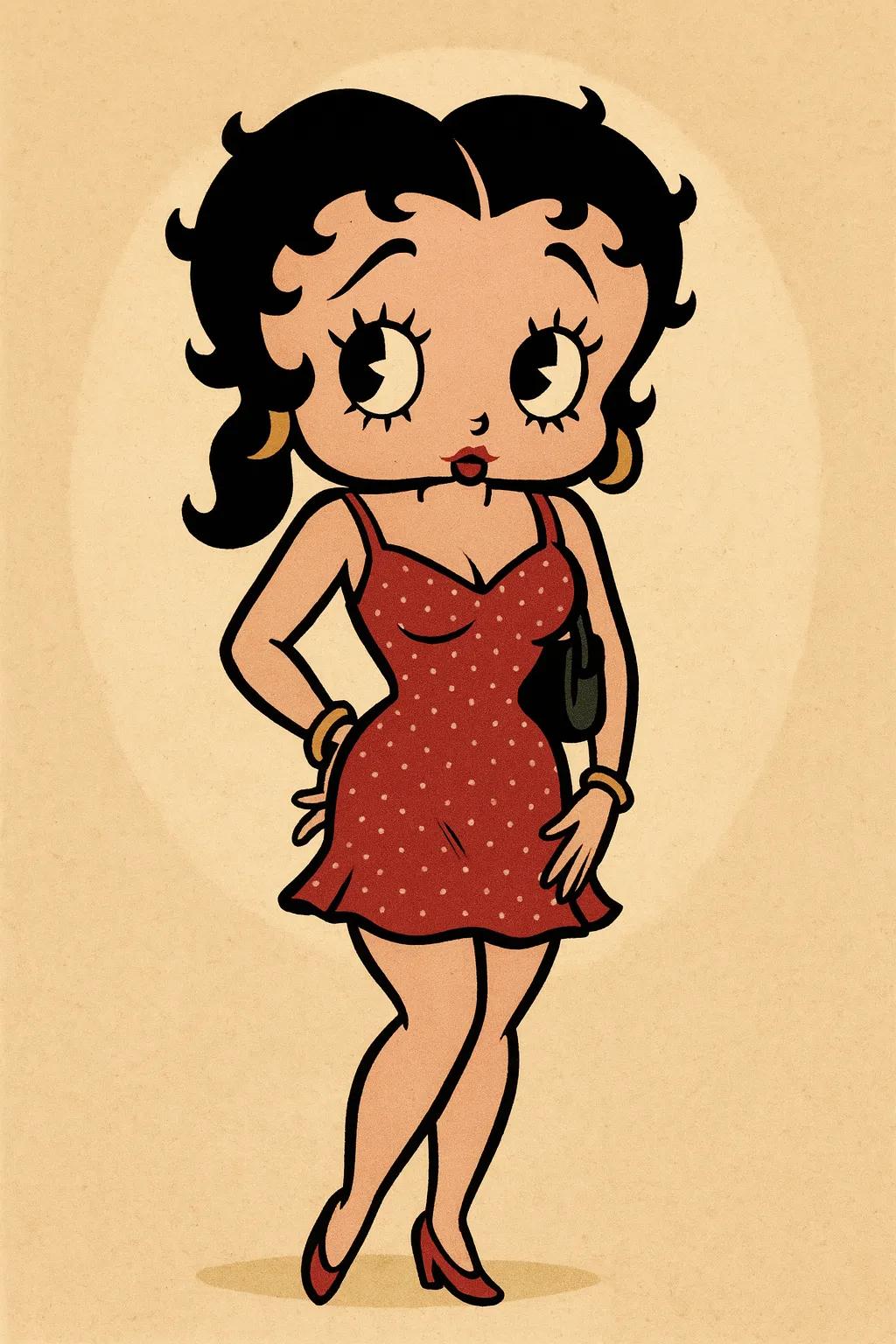 Betty Boop Cartoon Character AI generated image example