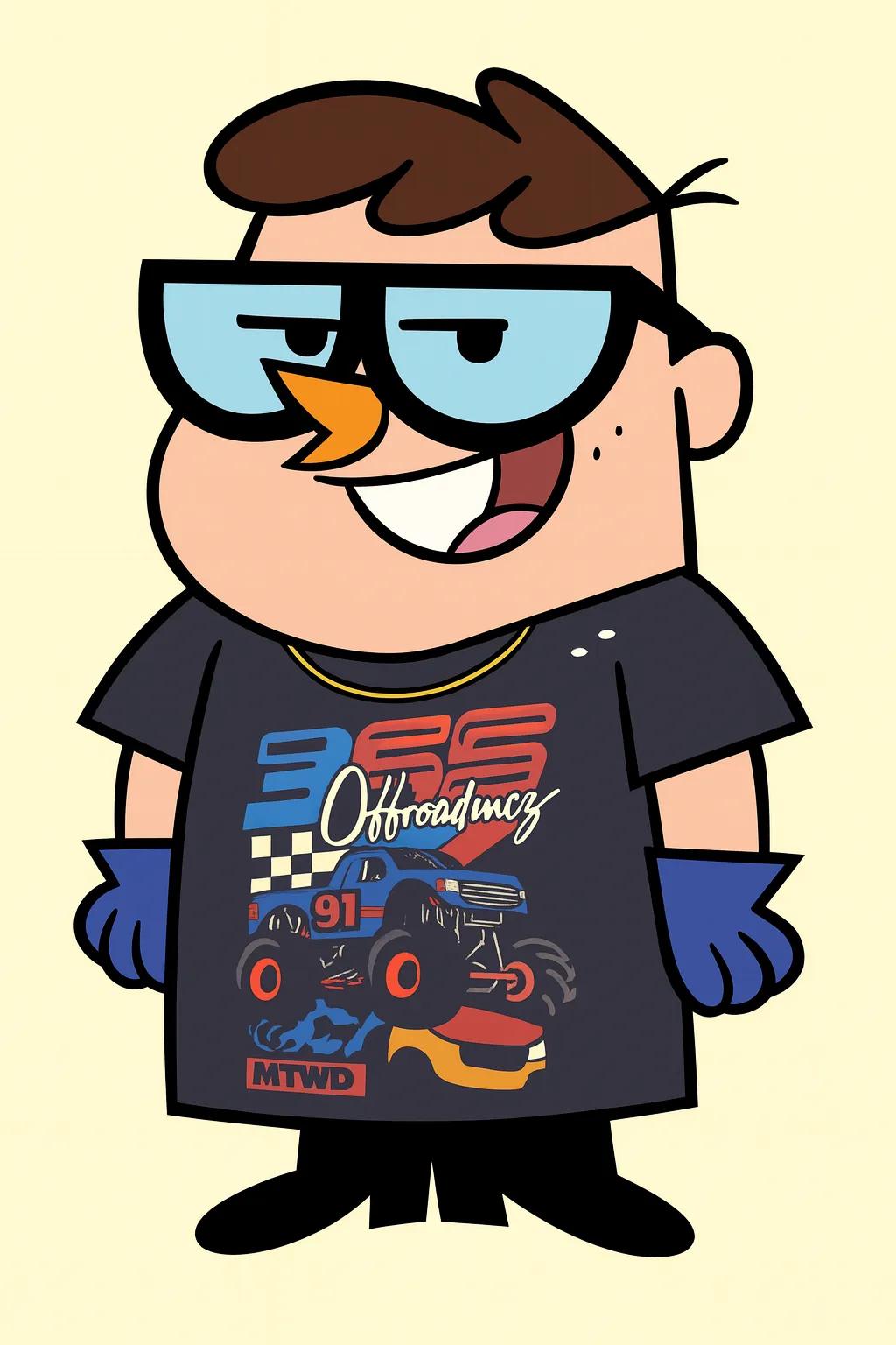 Dexter’s Laboratory (Dexter Style) Cartoon Character AI generated image example