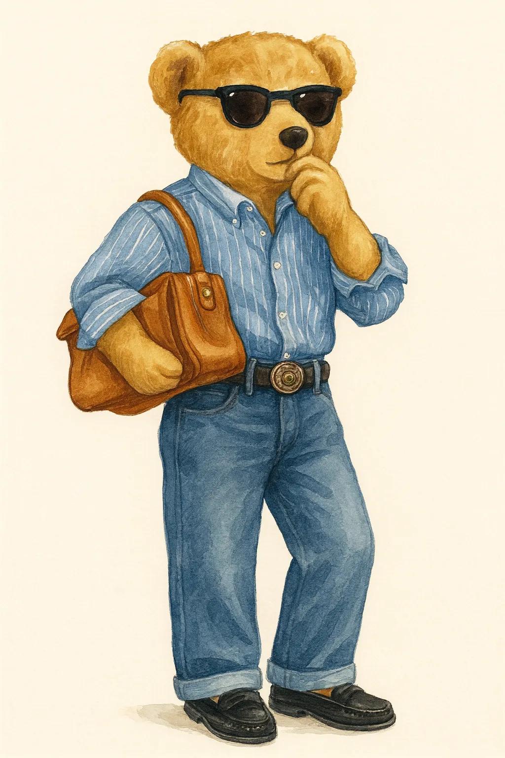 Ralph Lauren Polo Bear Illustration Character AI generated image example