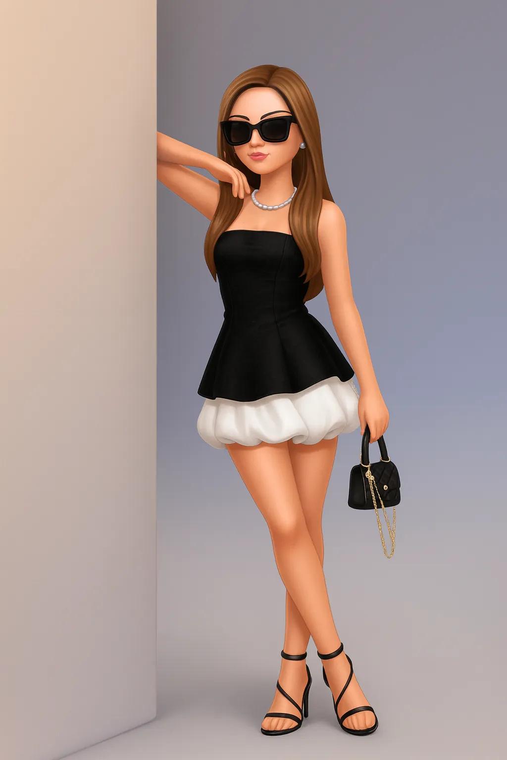 Avakin Life Game Style Character AI generated image example