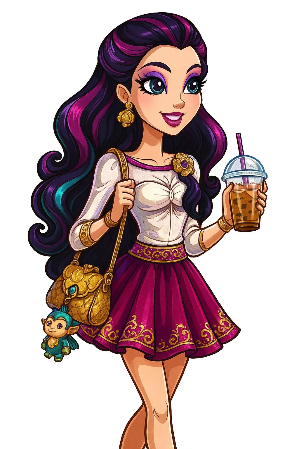 Ever After High Cartoon Character AI generated image example