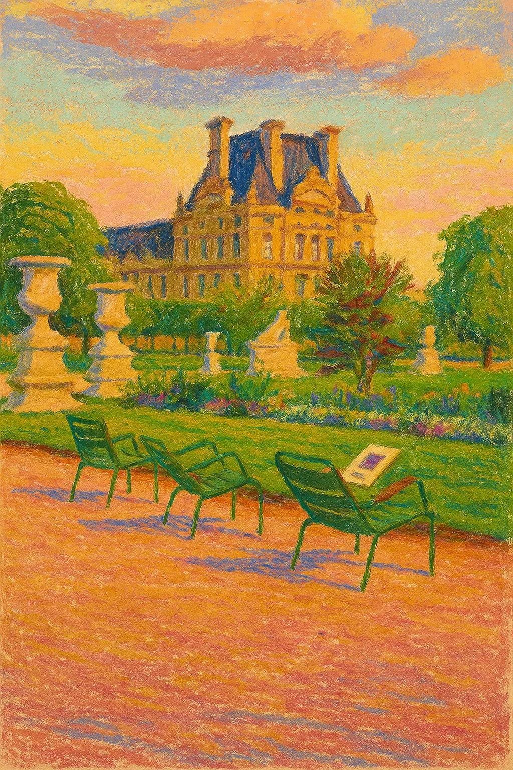 Oil Pastel Illustration AI generated image example