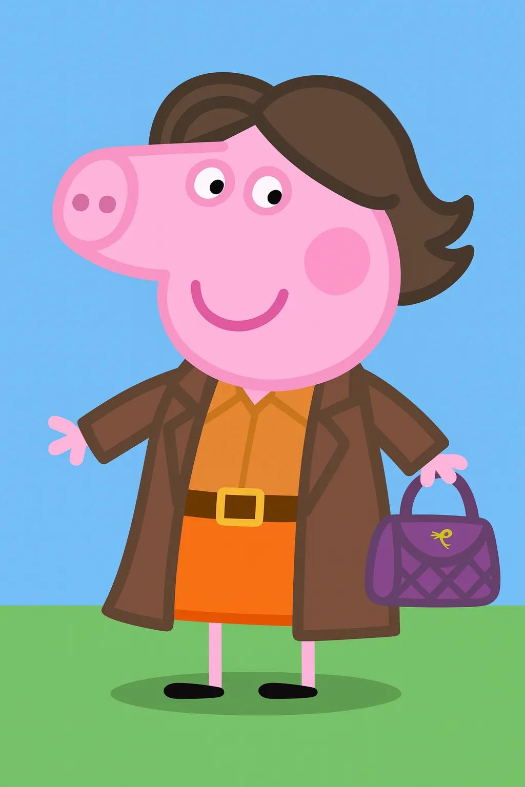 Peppa Pig Cartoon Character AI generated image example