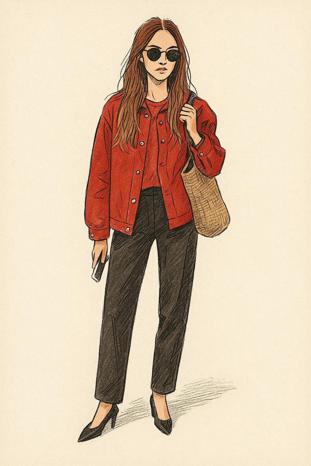 Stylish Hand-drawn Sketch Character Illustration AI generated image example