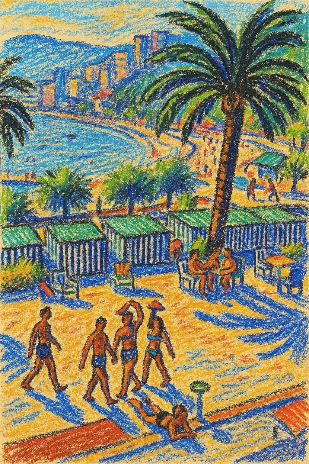 Crayon Sketch Illustration AI generated image example
