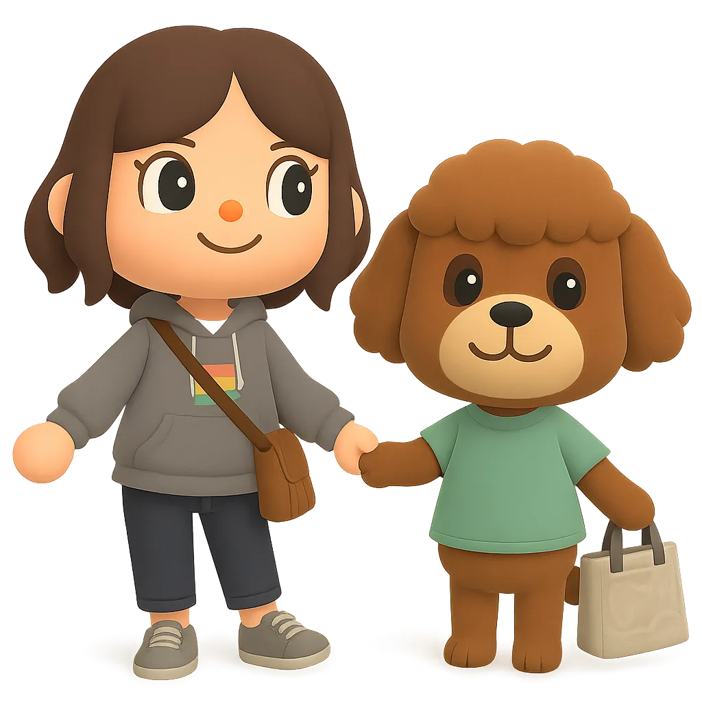Person and Pet Animal Crossing Villager (Villager and Pet) AI generated image example
