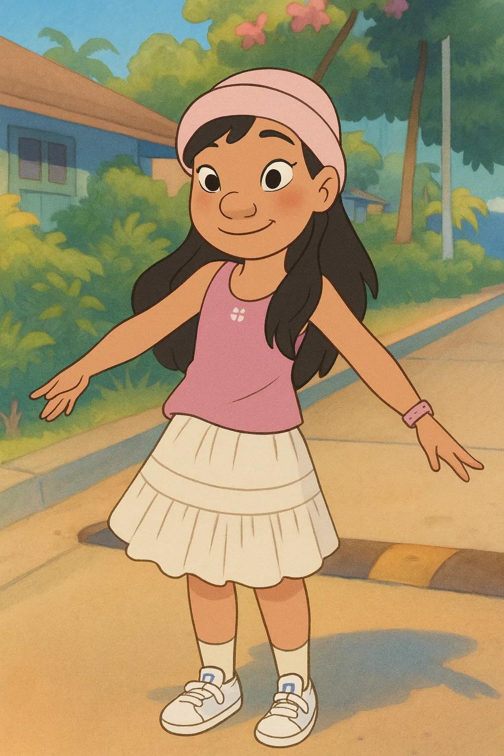 Lilo from Lilo & Stitch Cartoon Character AI generated image example