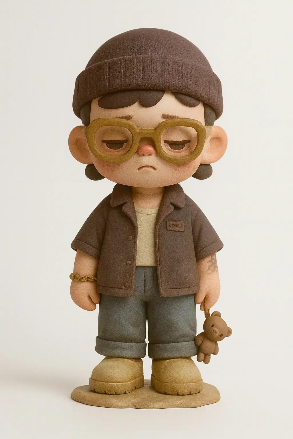 Hirono Style 3D Figure AI generated image example