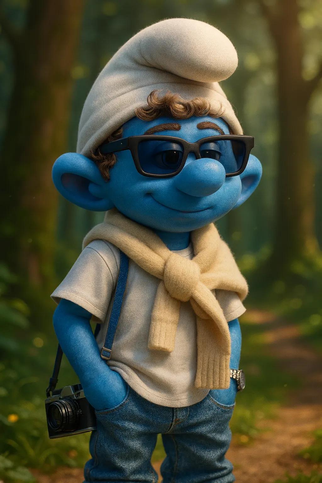 Smurfs Movie 3D Cinematic Character AI generated image example