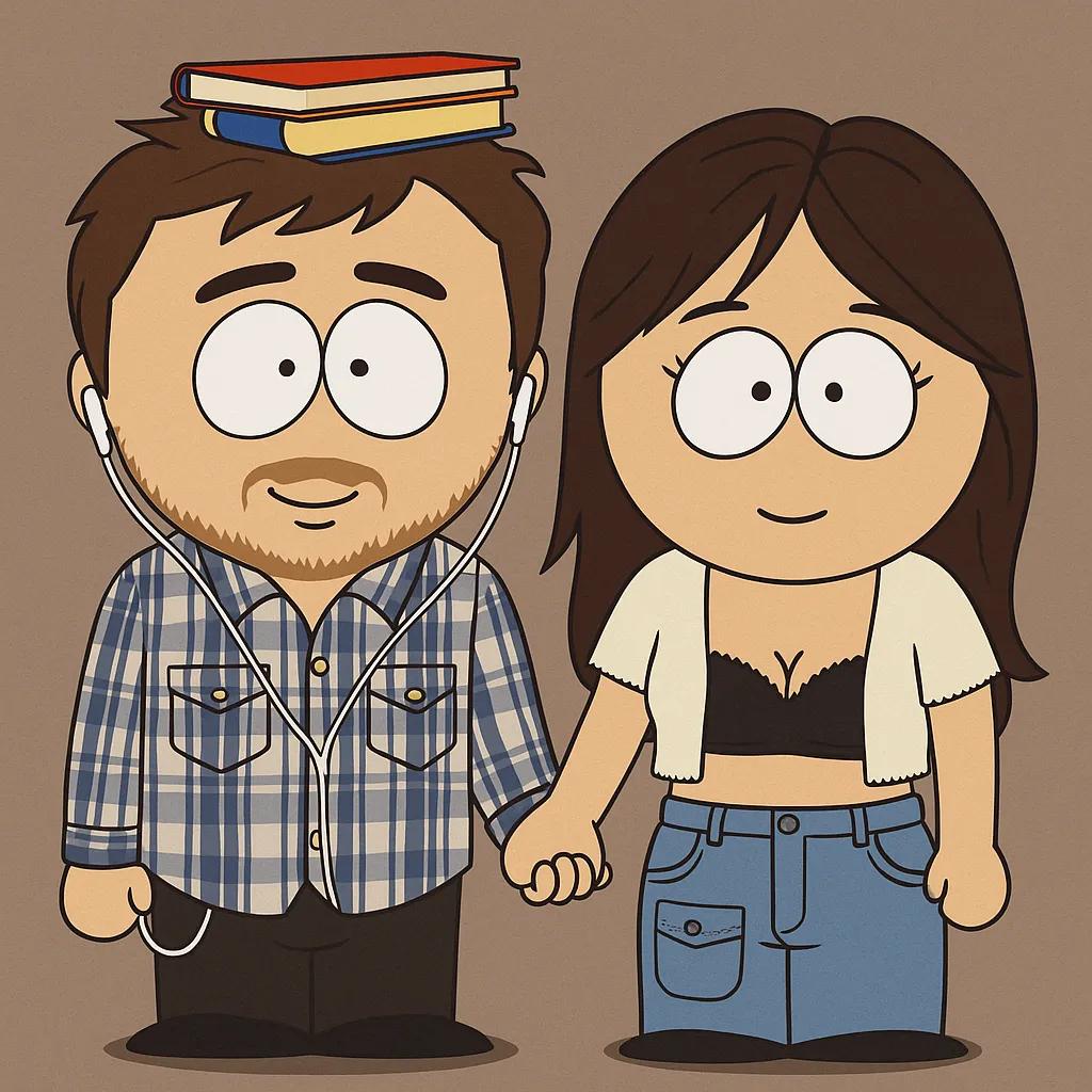 Couple South Park Cartoon Character AI generated image example