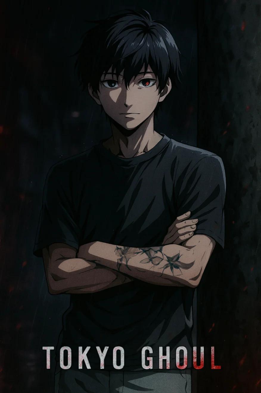 Tokyo Ghoul Anime Character AI generated image example